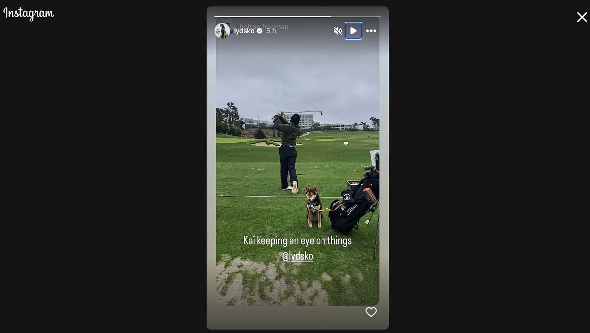 Still taken from Lydia Ko's Instagram story _ Image Source: Instagram/@lydsko